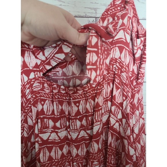 NWT FOREVER 21 Red Geometric Print Sleeveless Mini Dress Womans Size Medium - Picture 4 of 7